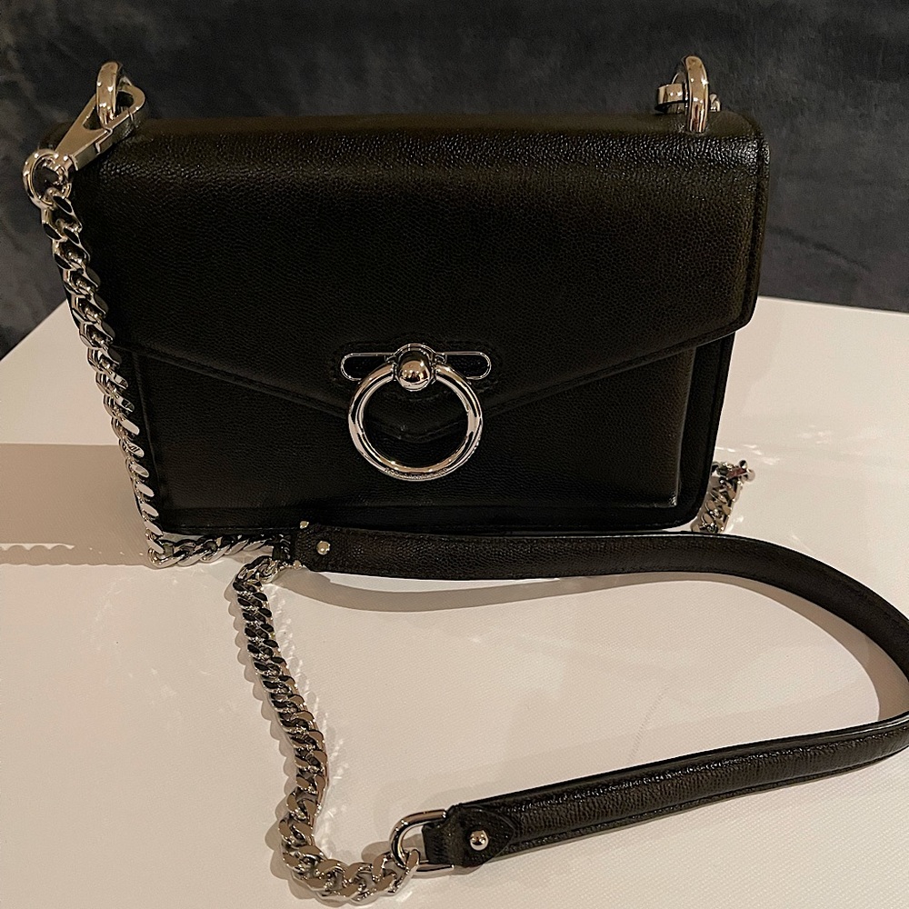 NEW Rebecca Minkoff JEAN LEATHER CROSSBODY BAG - BLACK